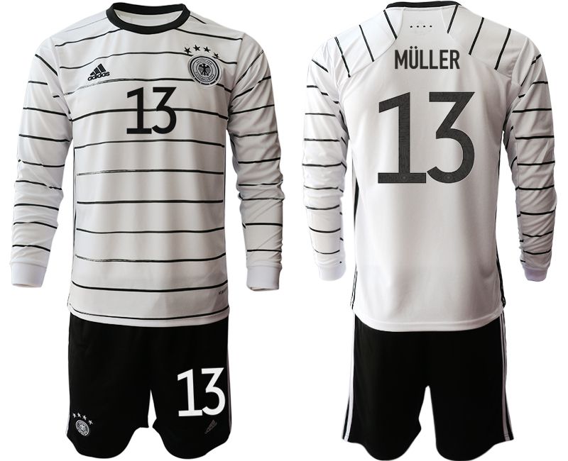Men 2021 World Cup National Germany home long sleeve #13 white Soccer Jerseys1->germany jersey->Soccer Country Jersey